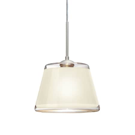 Pica 9 Cord Pendant, White Sand, Satin Nickel Finish, 1x75W Incandescent